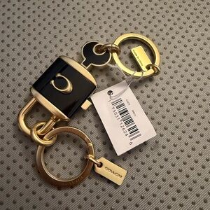 Coach Black and Gold Key Holder